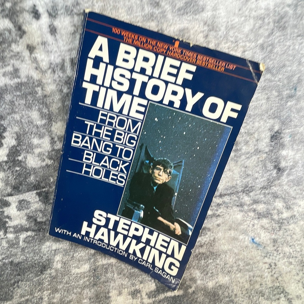 A Brief History of Time Paperback Bantam Stephen Hawking 1990 Science Cosmology
